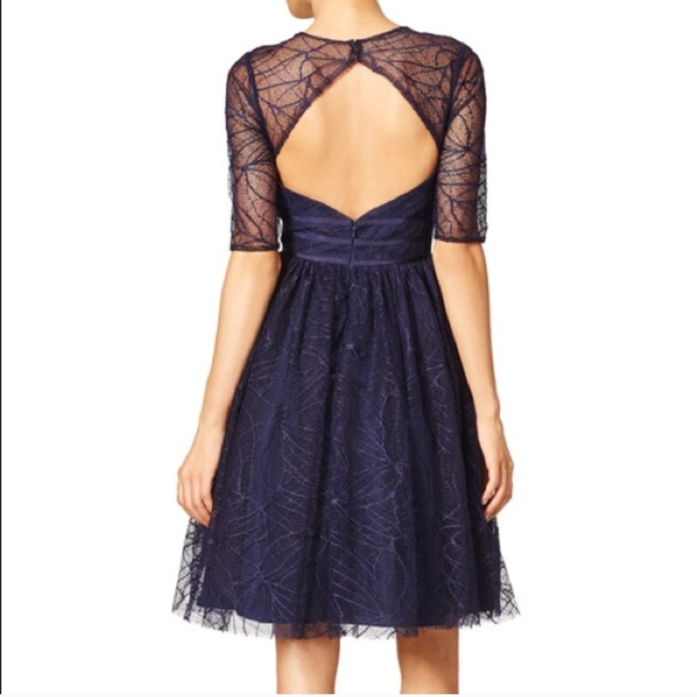Monique Lhuillier Navy Bridesmaids Dress - Picture 2 of 8